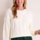 Amber Sweater- White-XS2741I